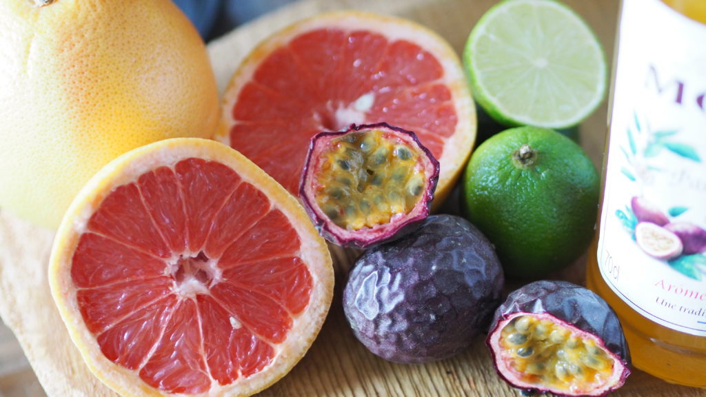 review product Monin siroop passievrucht, limoen, roze grapefruit fruit
